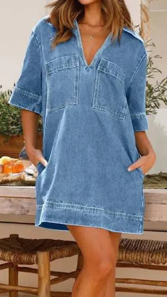 Denim Short Dress