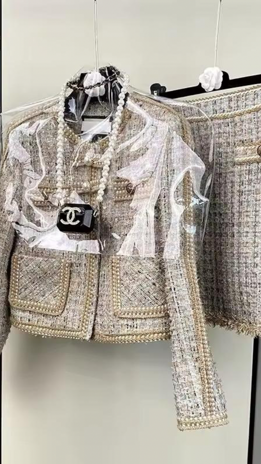 Vogue Tweed Blazer & Skirt Set