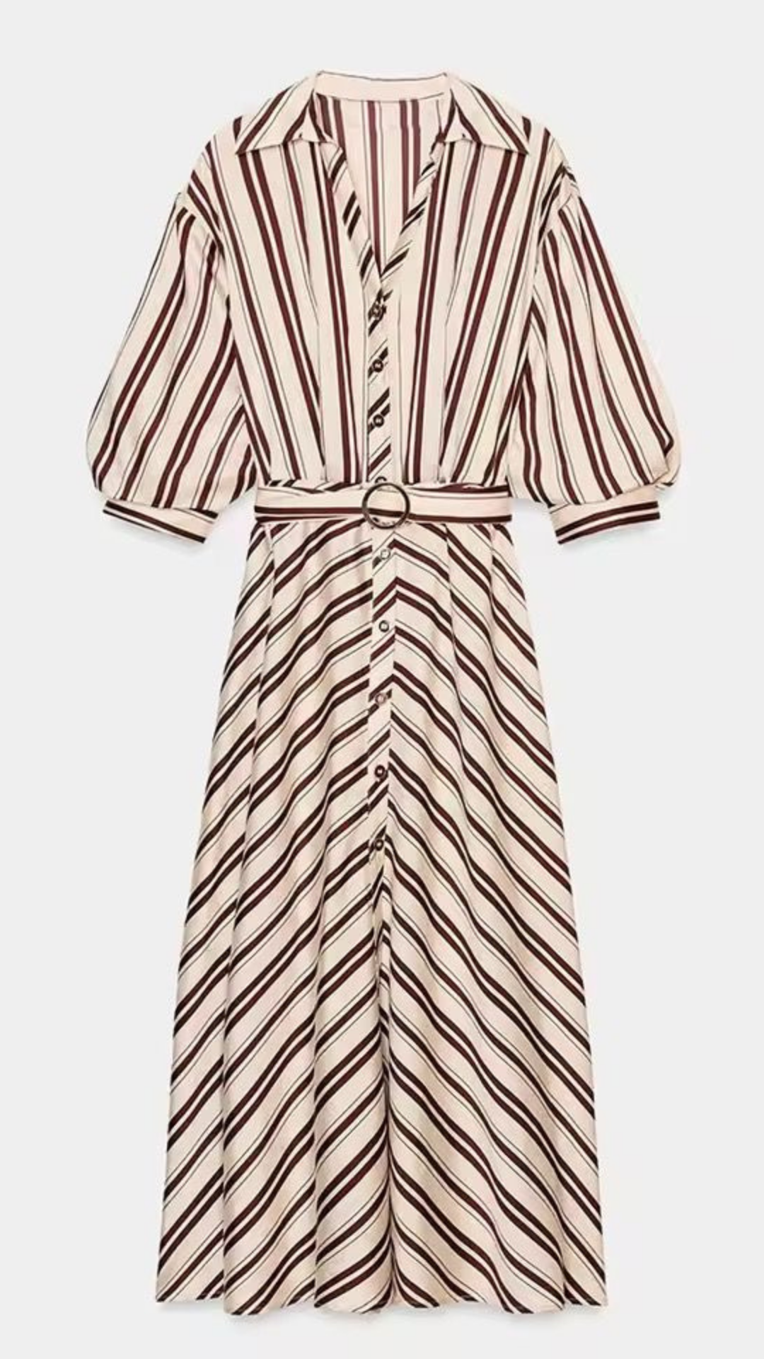 Striped Belted Dress