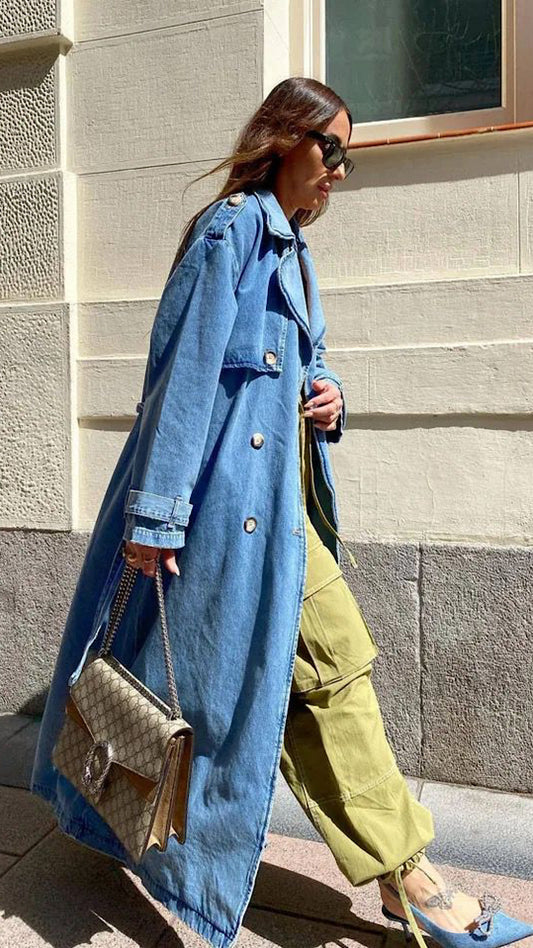 Denim Long Trench (PRE ORDER ONLY)