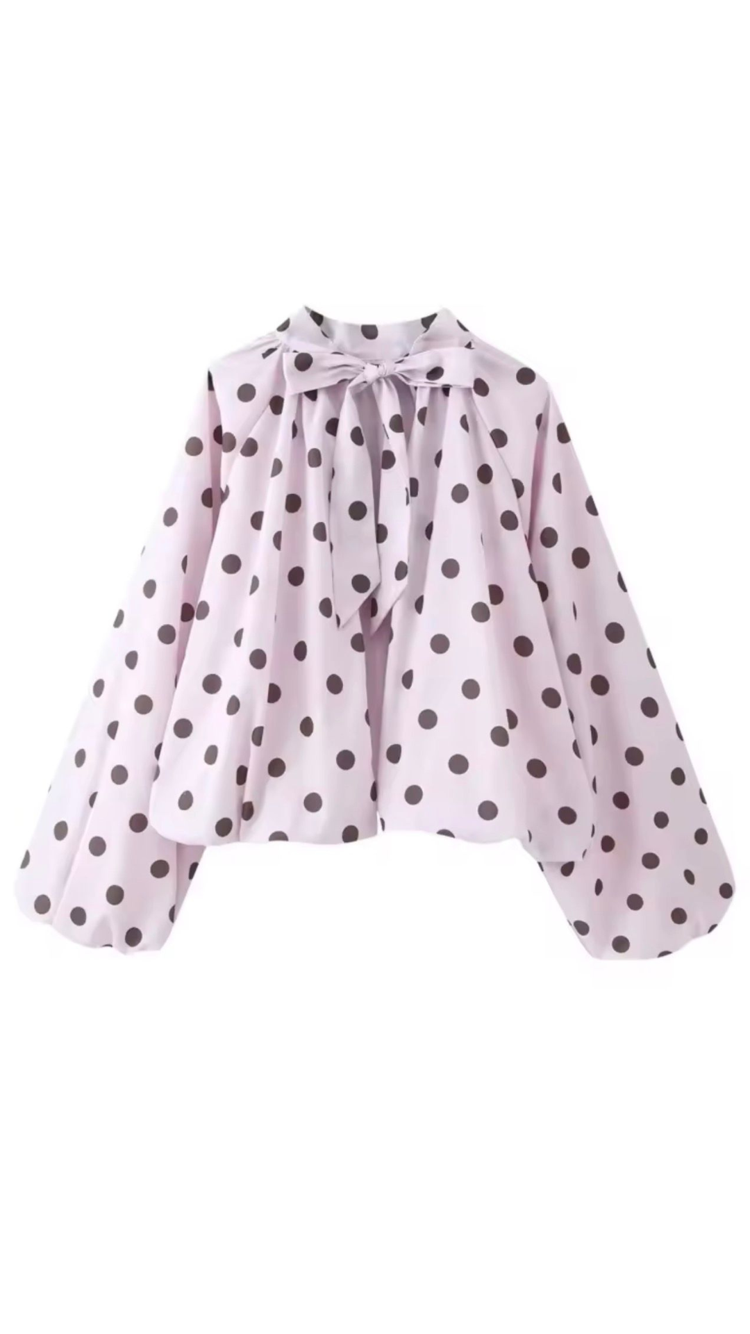 Polka Cutout Blouse