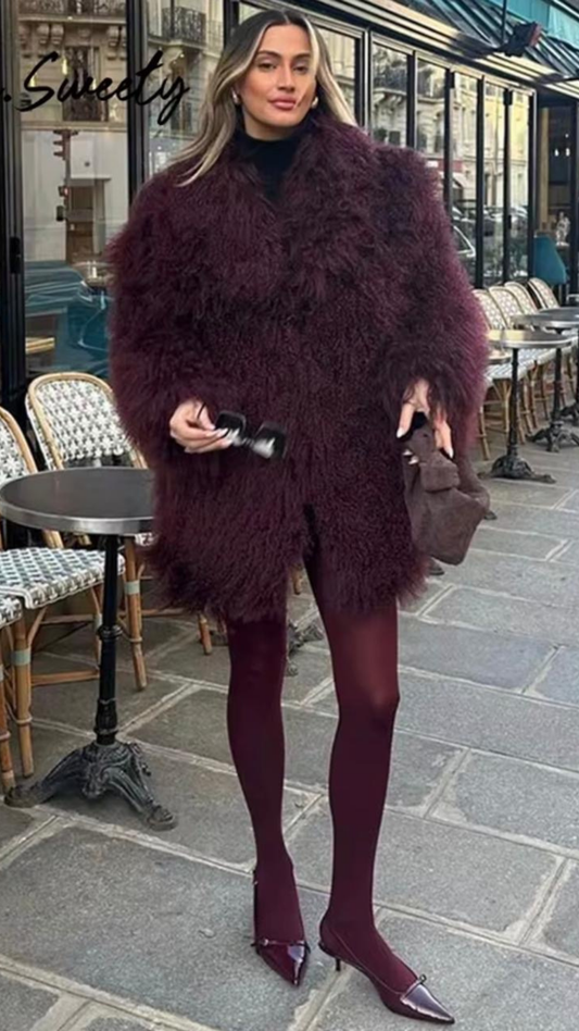 Midnight Fur Long Coat