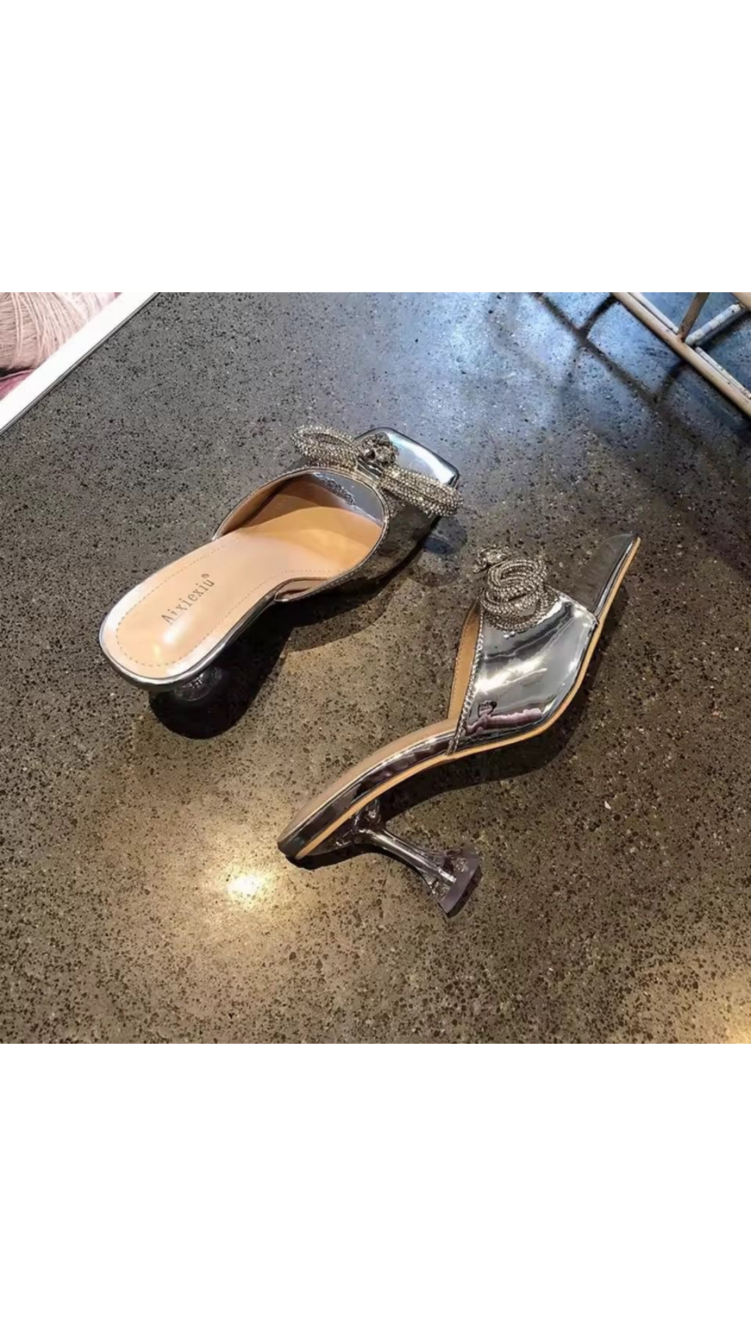 Bow embellished heels