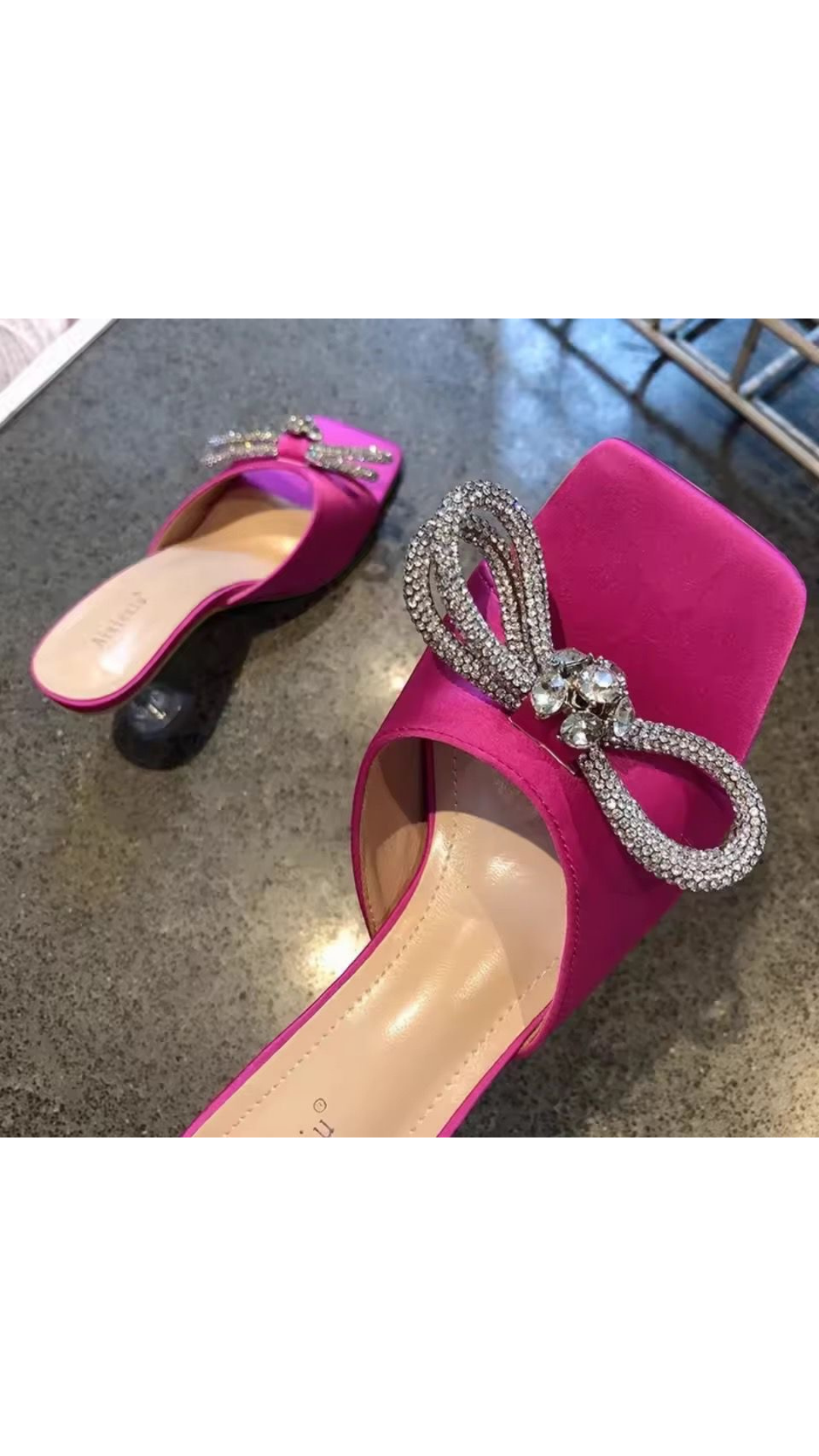 Bow embellished heels