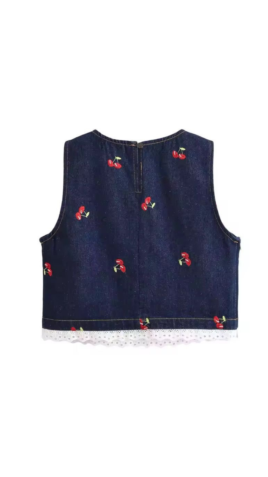 Cherry Embroidered Top & Skort Set