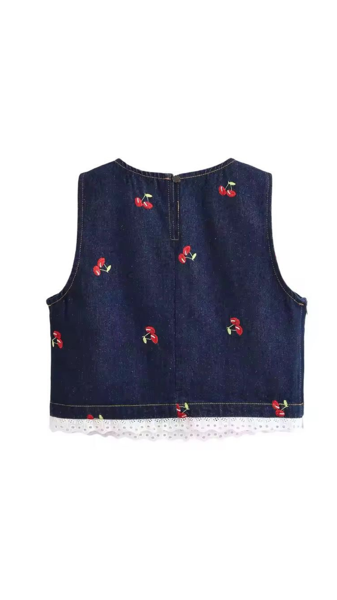 Cherry Embroidered Top & Skort Set