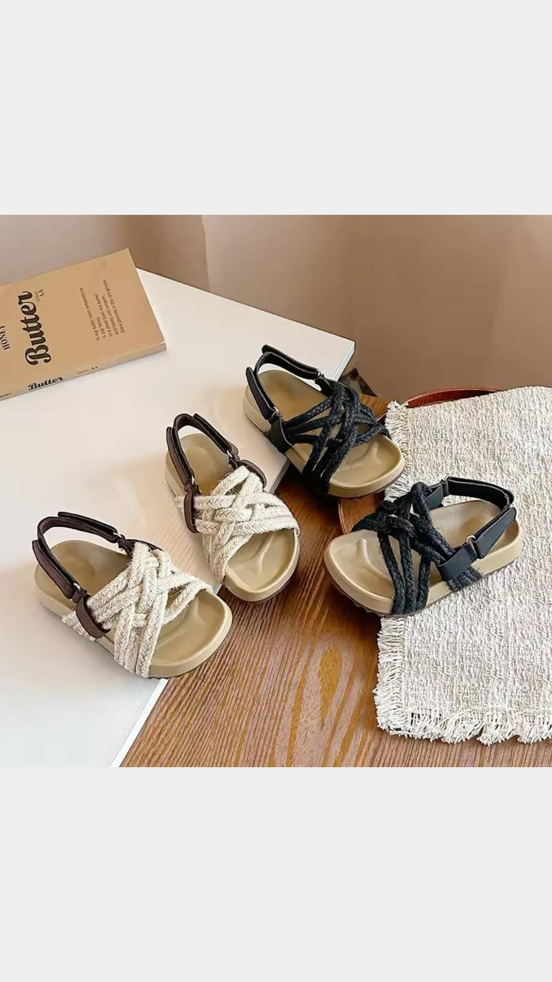 Criss cross sandals