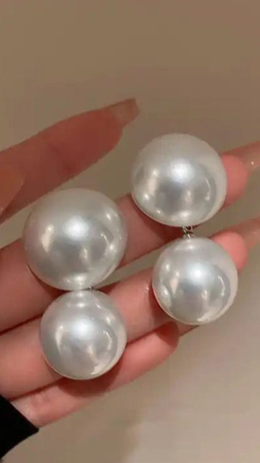 Double Pearl Earrings