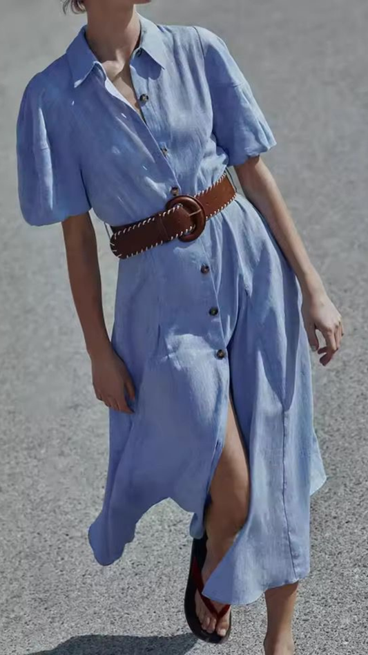 Mir Belted Long Dress