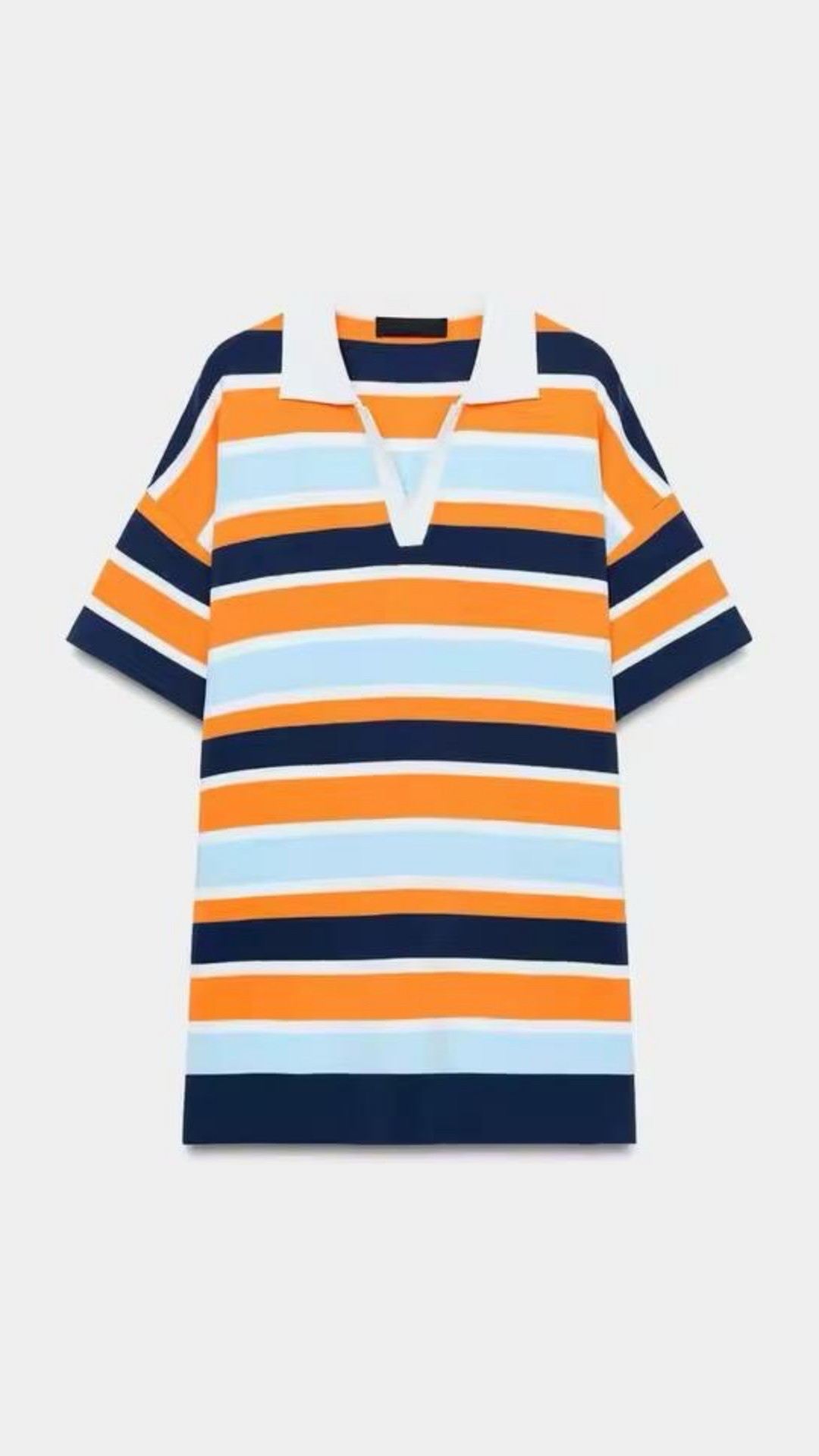 Striped Knit Shirt Dress