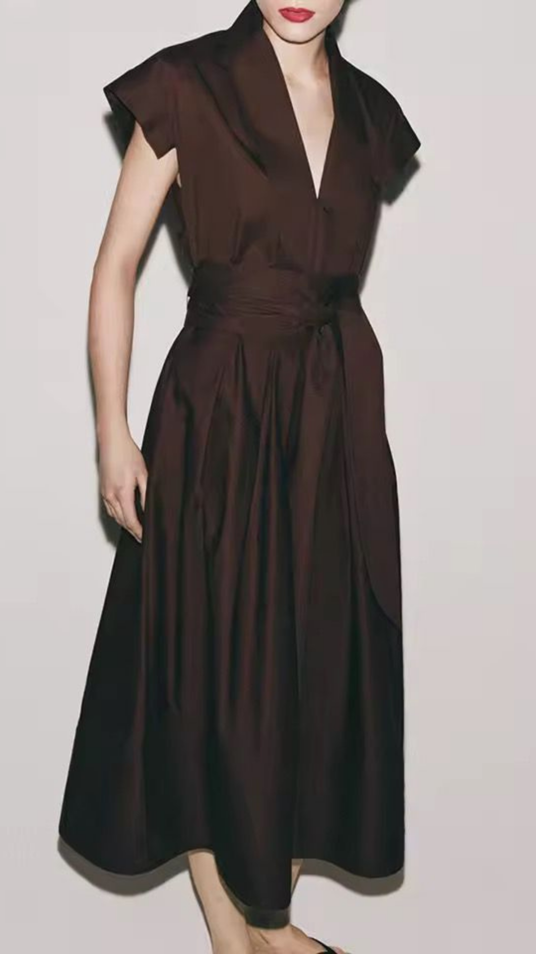 Belted Long Dress