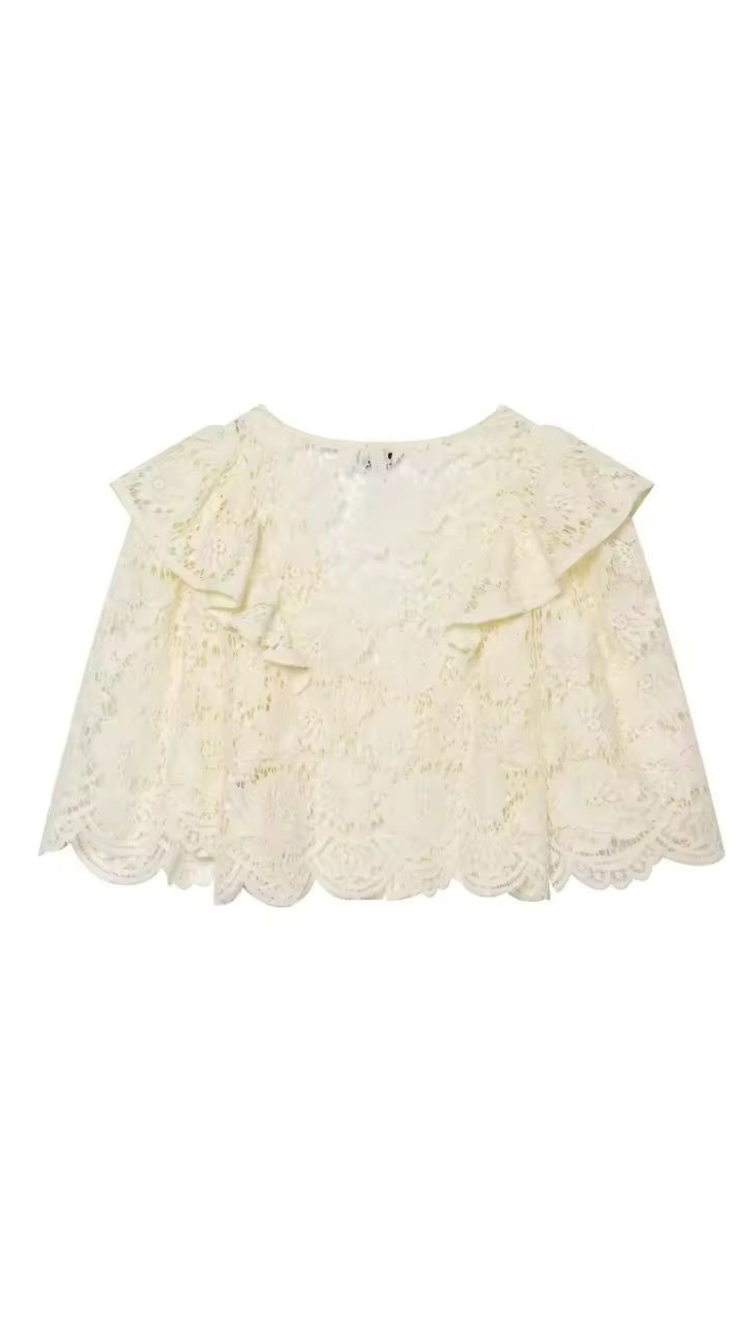 Ruffle lace blouse