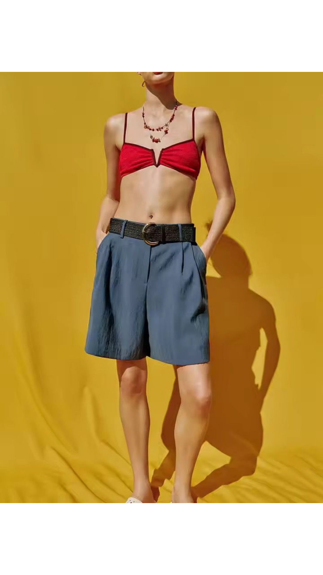 Belted shorts