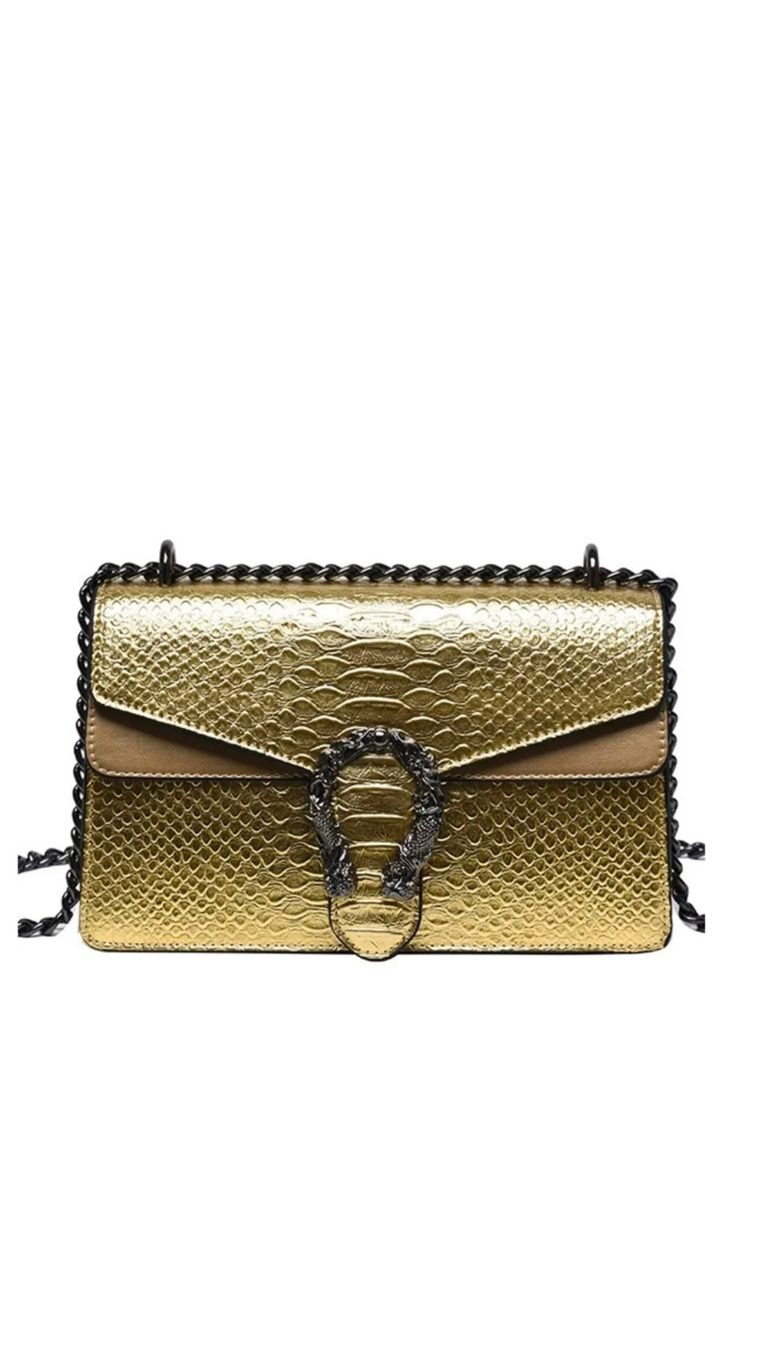 Snake pattern crossbody bag
