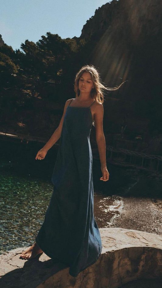 Long Denim Maxi Dress