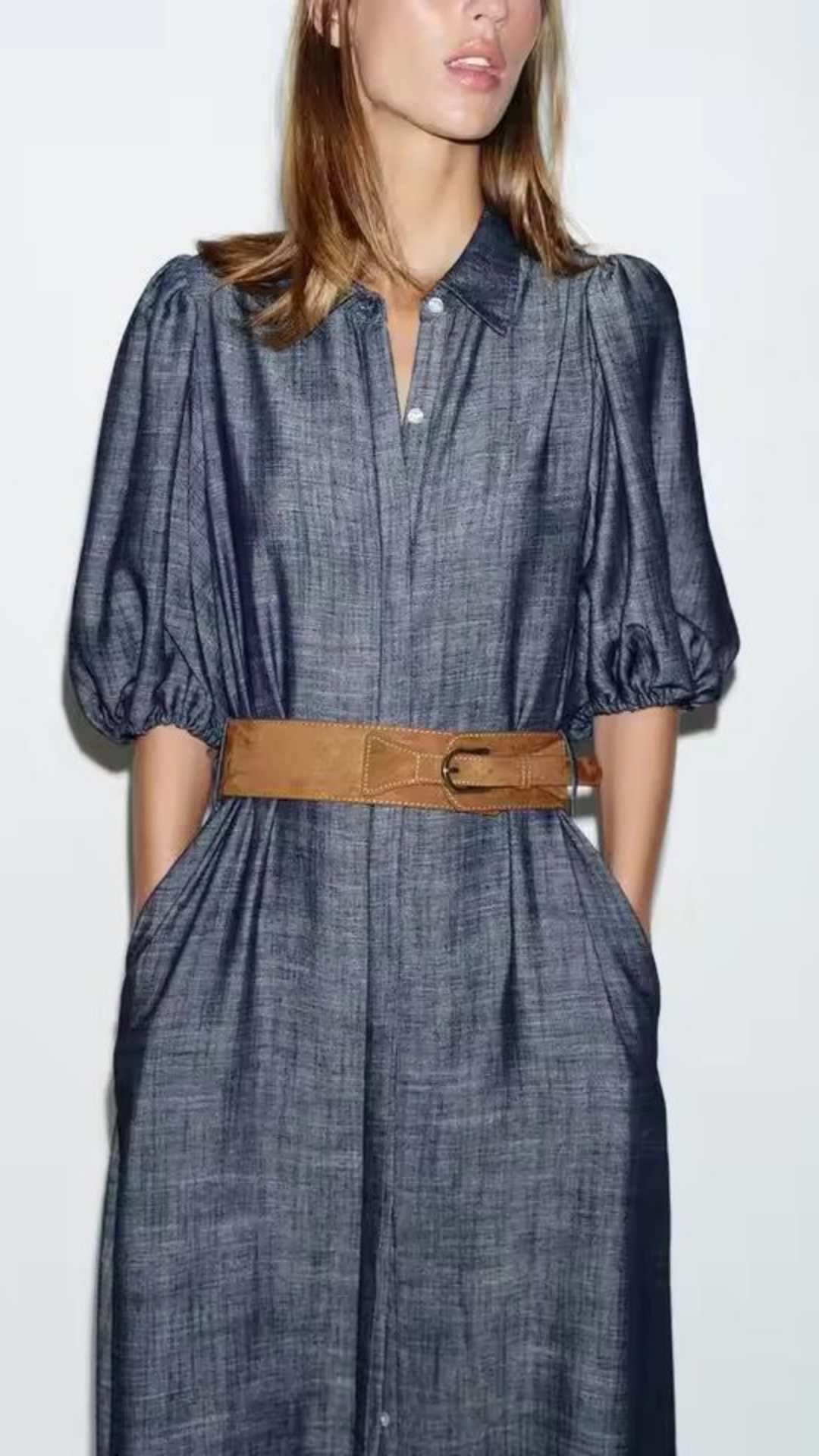 Belted Long Dress