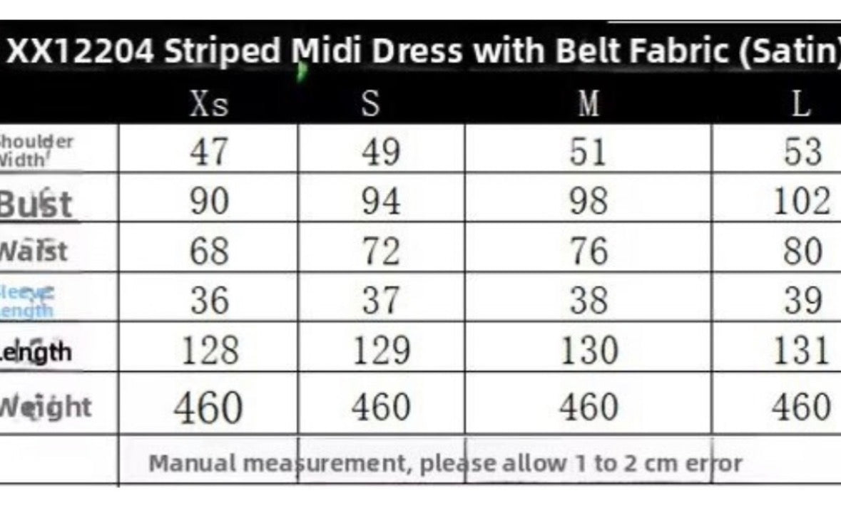 Striped Belted Dress