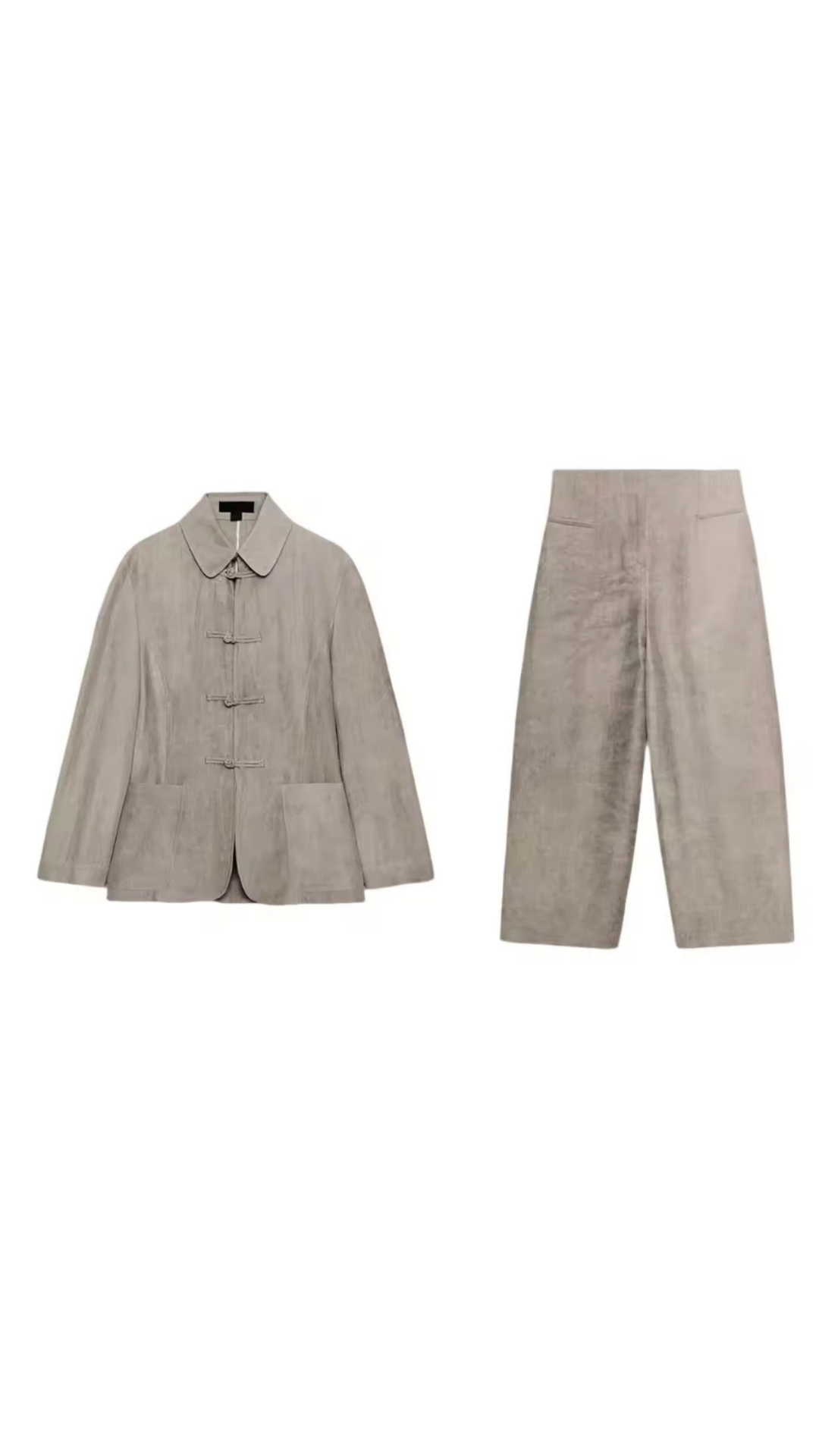 Collared Top & Pants Set