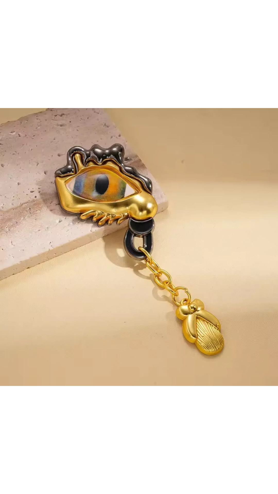 Evil eye brooch
