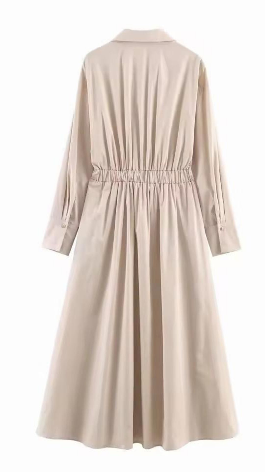 Pleated Belted Dress
