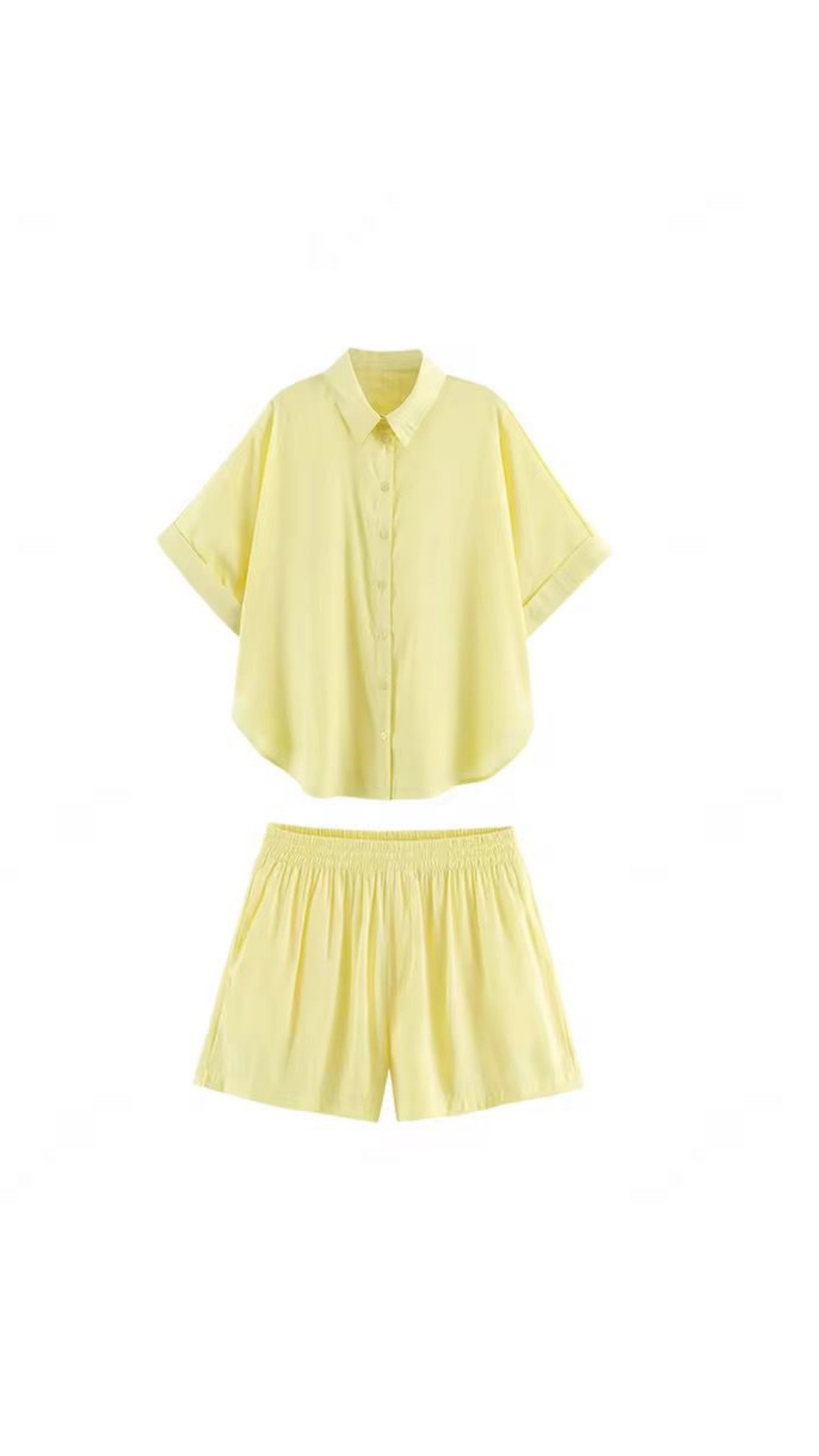 Solid comfy shirt and shorts