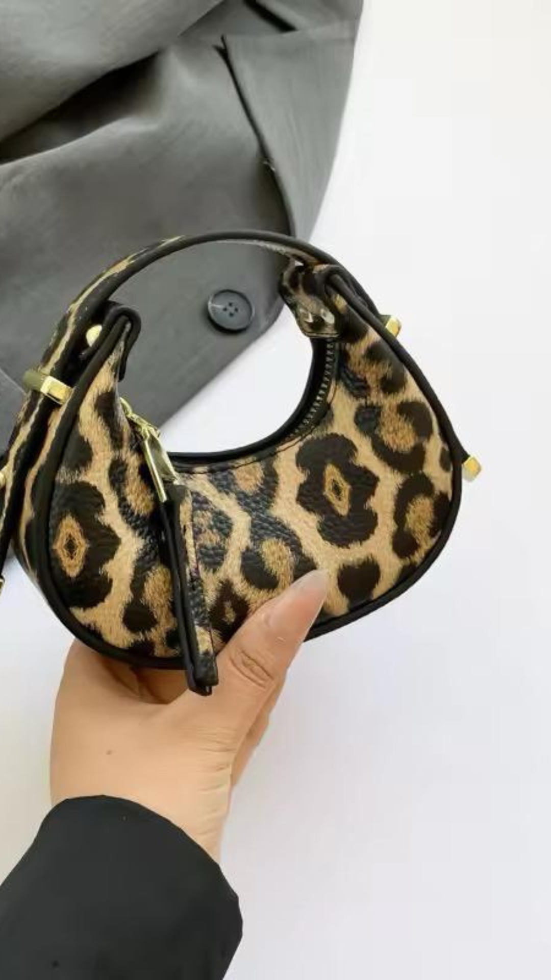 Faux Animal Print Bag