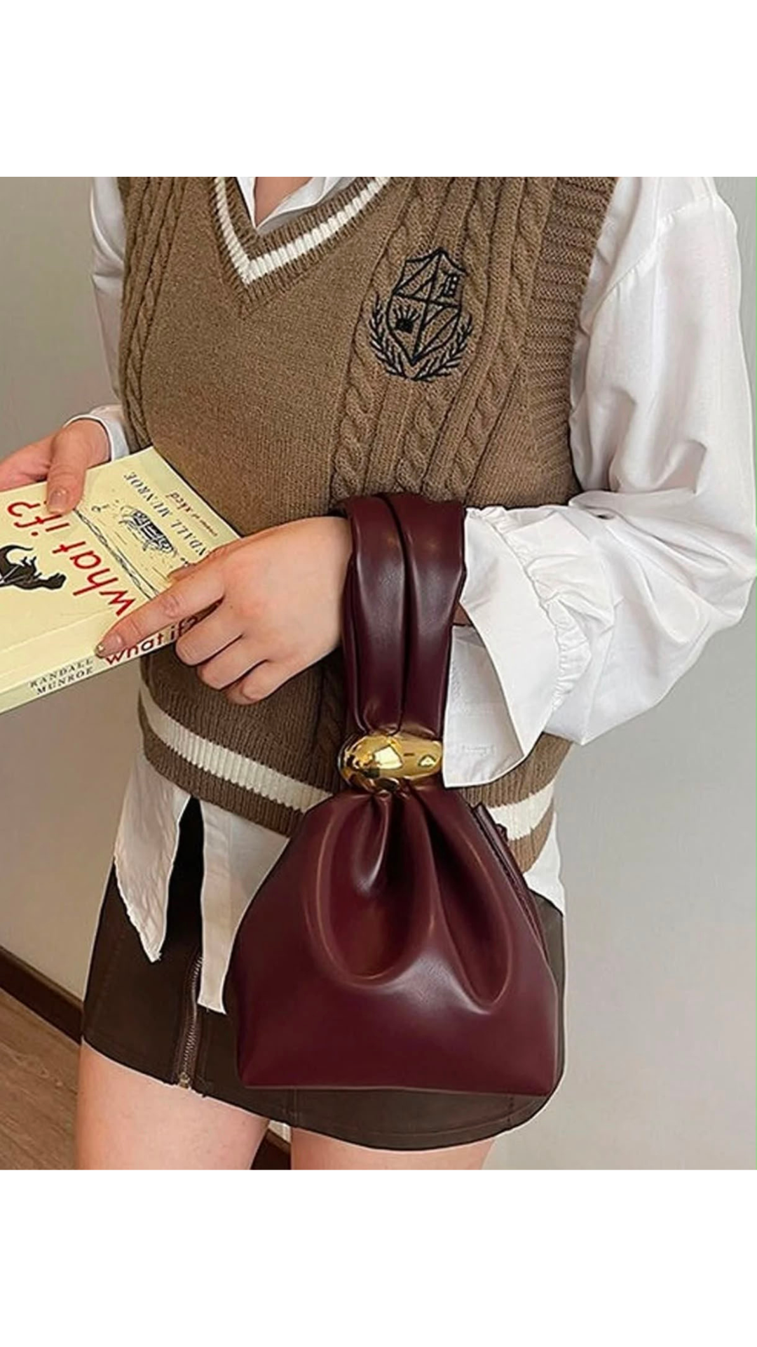 Metal hand held bag