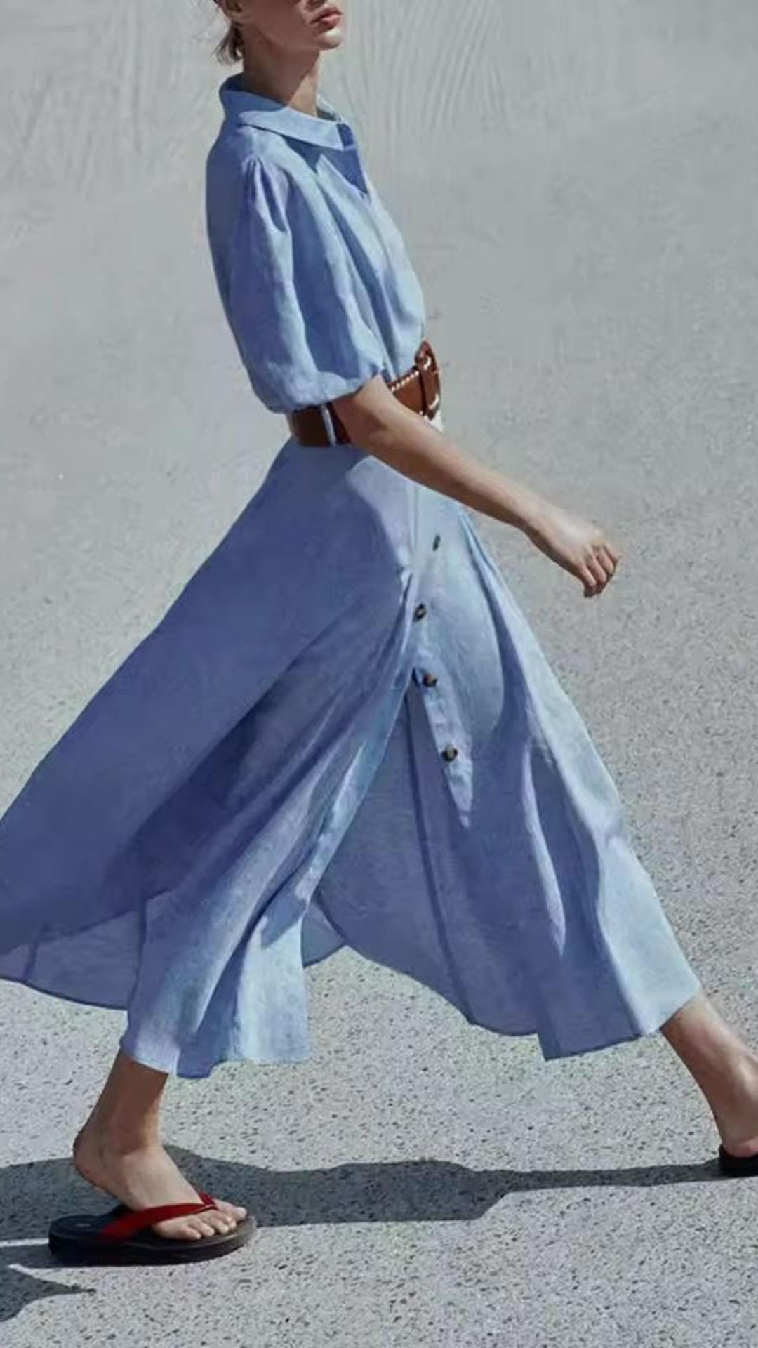 Mir Belted Long Dress