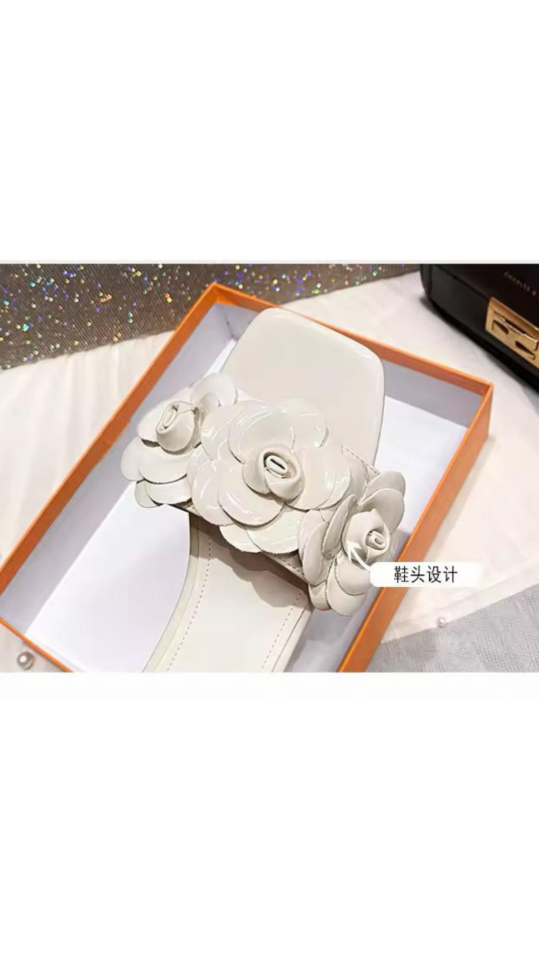 Flower applique flats