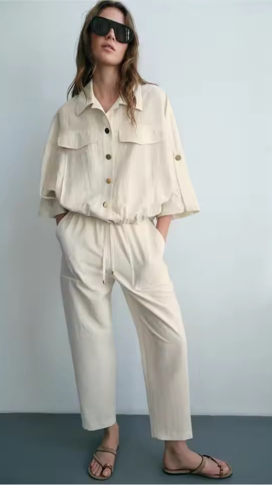 Buttoned shirt and pants