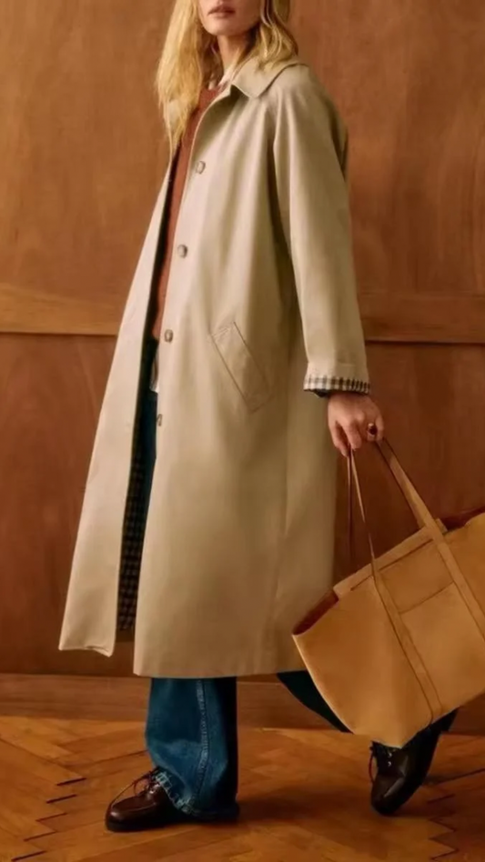 Ember Checkered Trench Coat