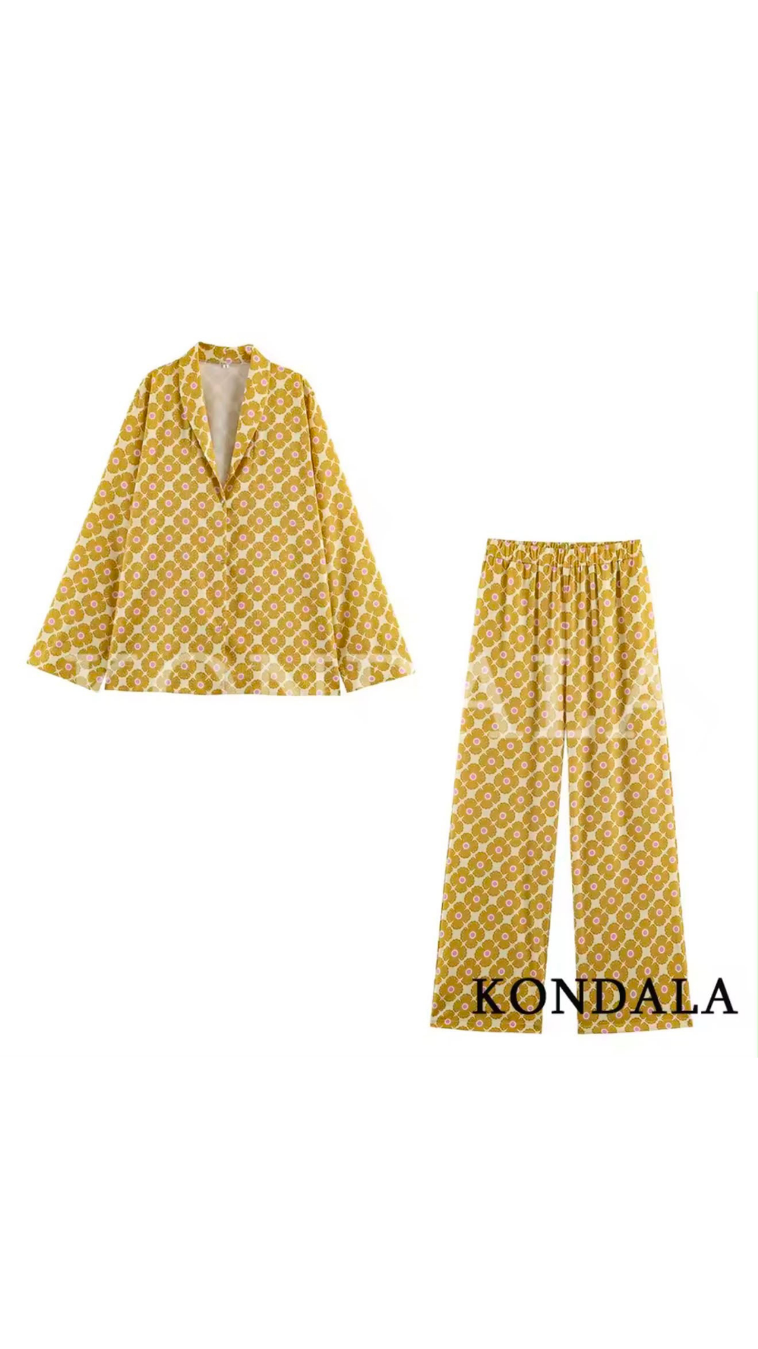 Floral shirt and pants set