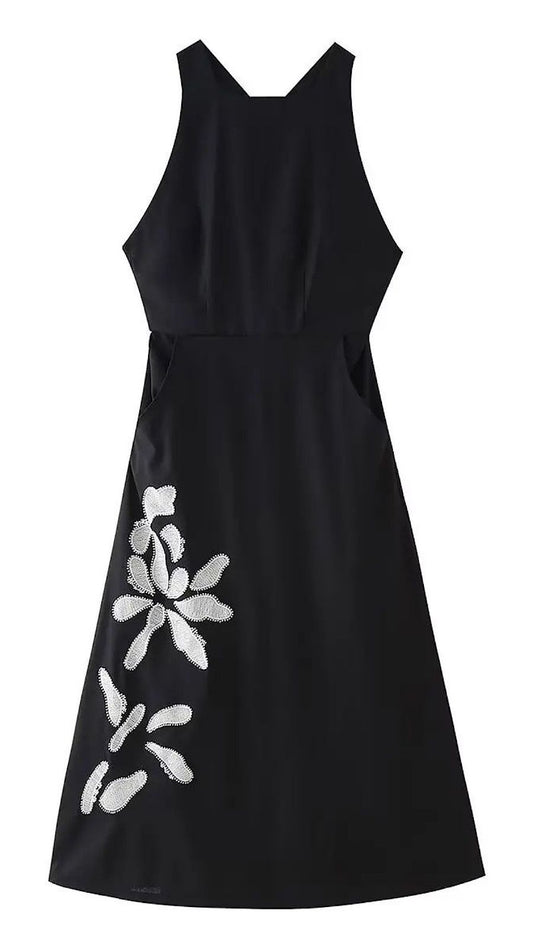 Cross Body Embroidered Dress