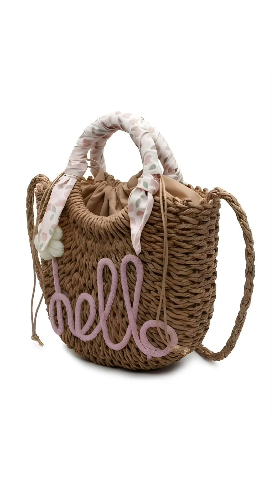 Straw beach bag
