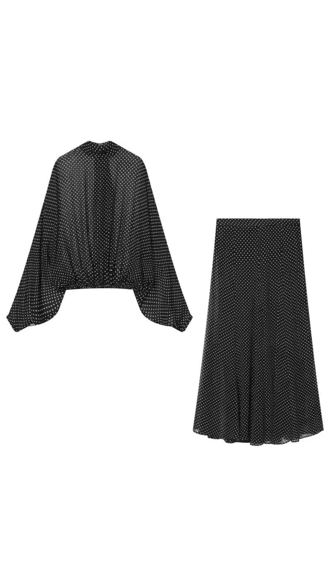 Retro Top & Skirt Set