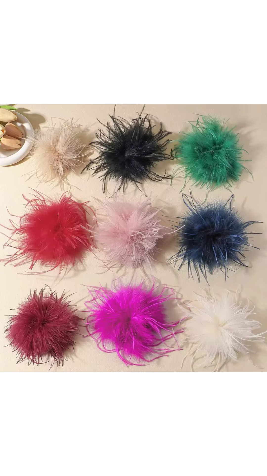 Feather couture brooch