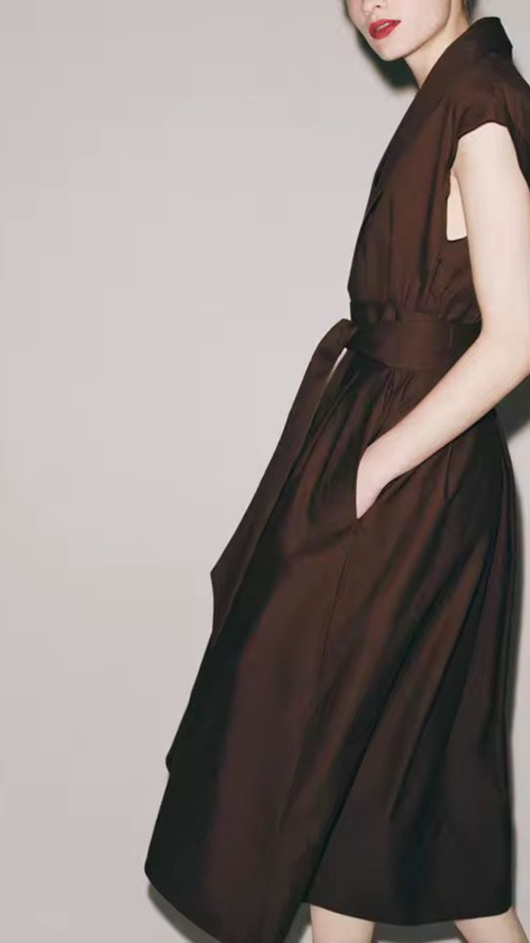 Belted Long Dress