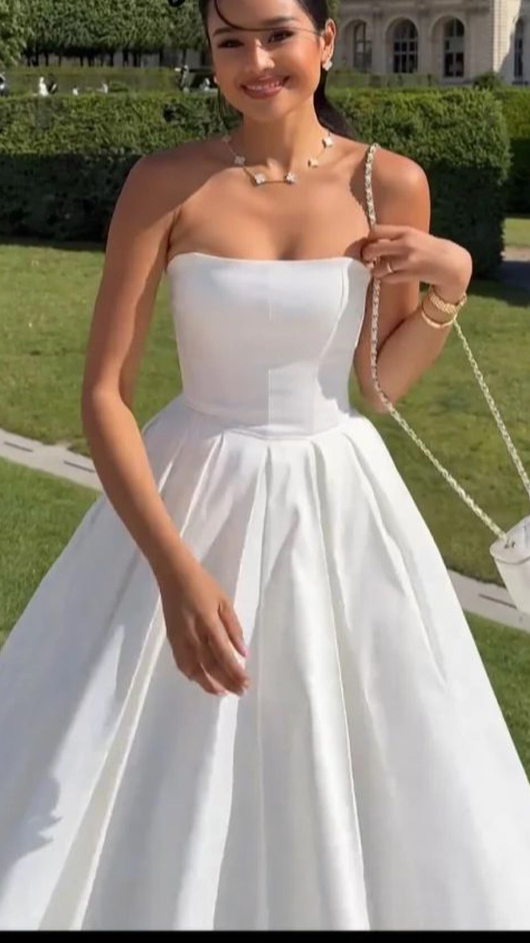 Long Tube Prom Dress