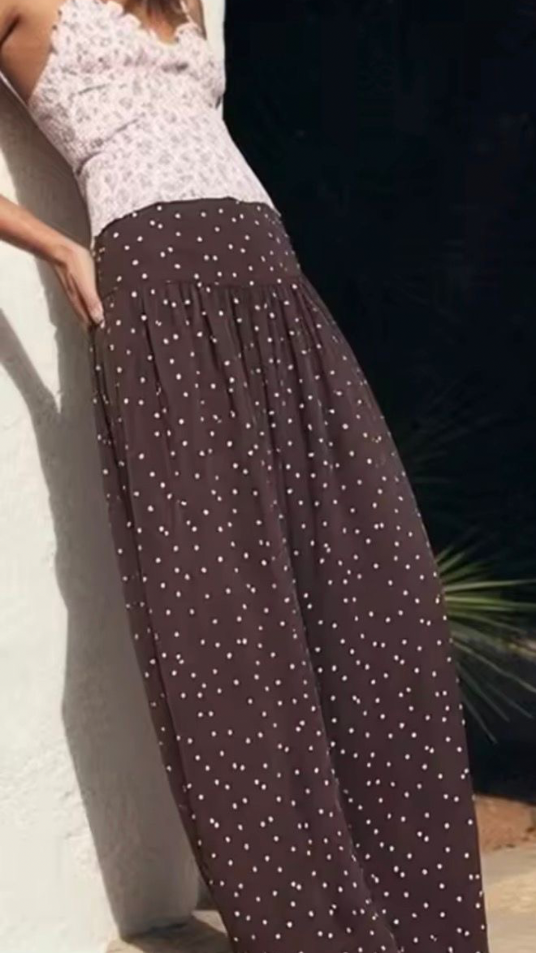 High Waisted Polka Pants