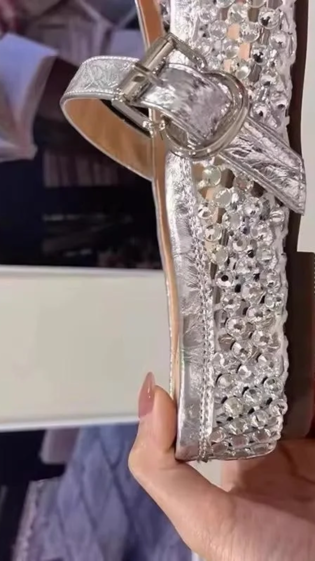 Bling Mesh Ballerinas