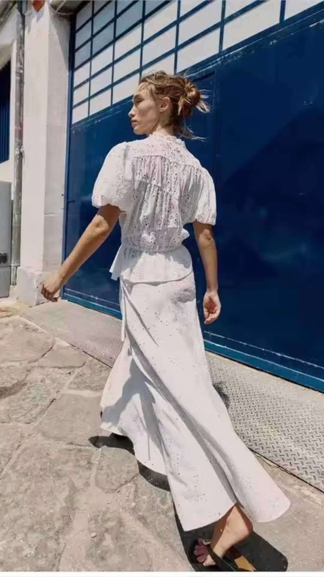 Cutwork Top & Skirt set