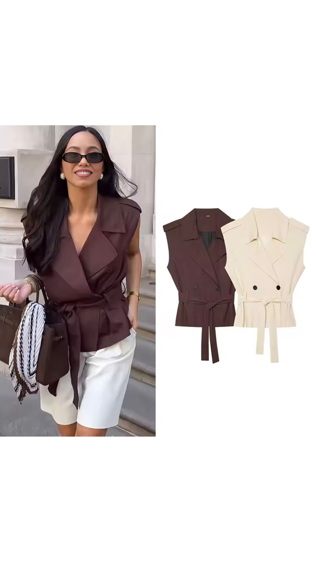 Belted vienna blouse