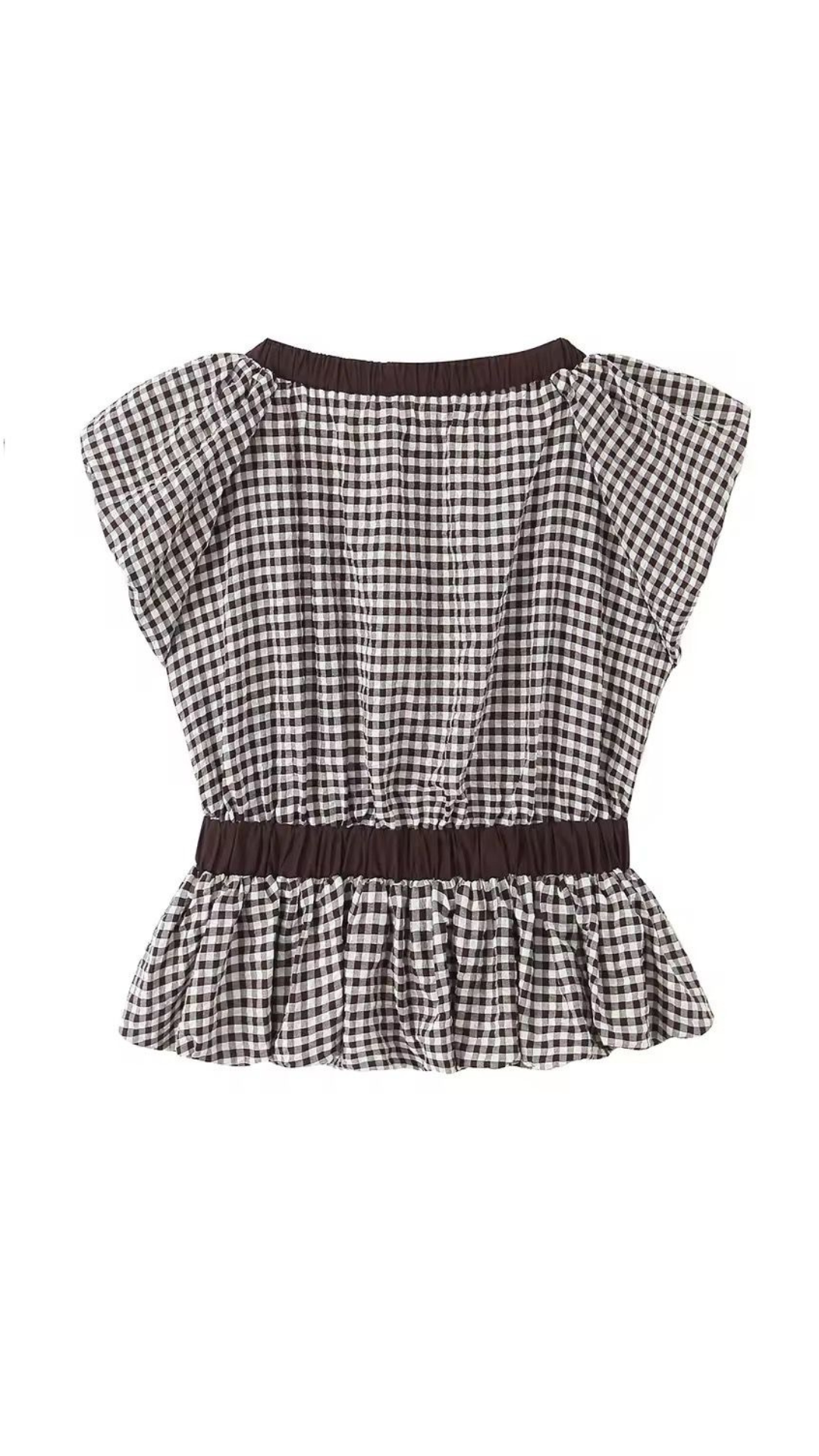Gingham Ruffle Top