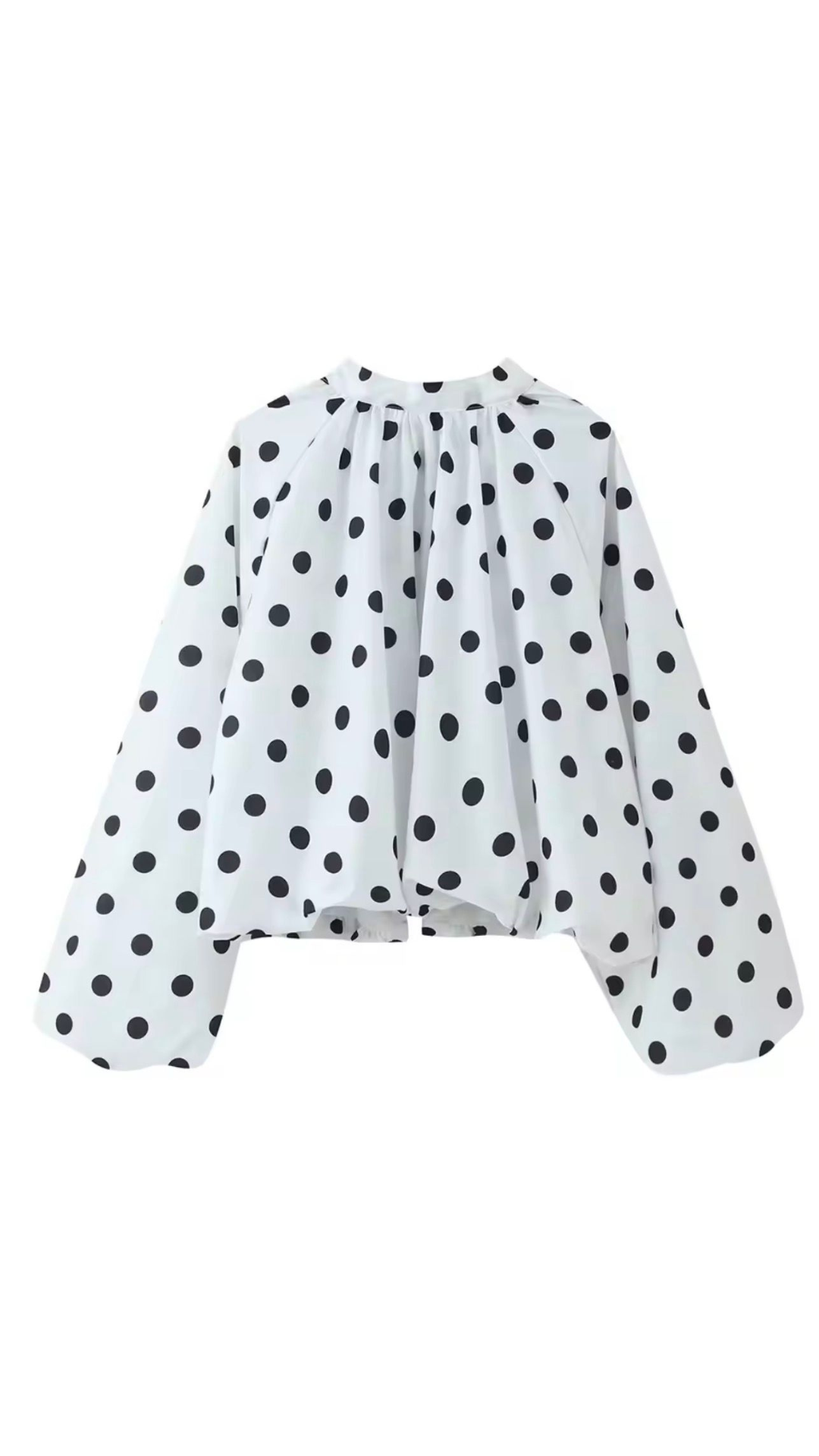Polka Cutout Blouse