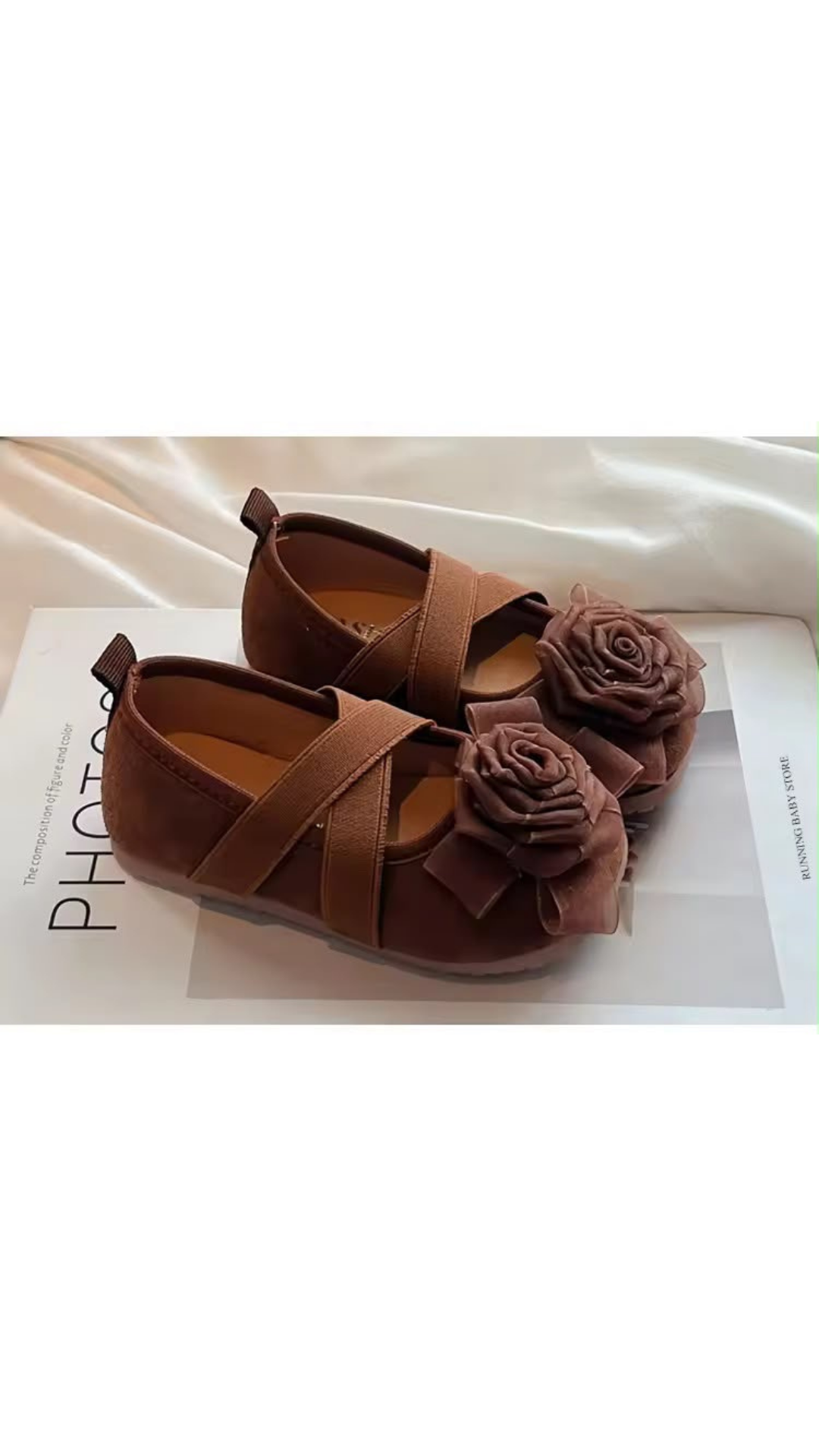 Flower applique ballerinas