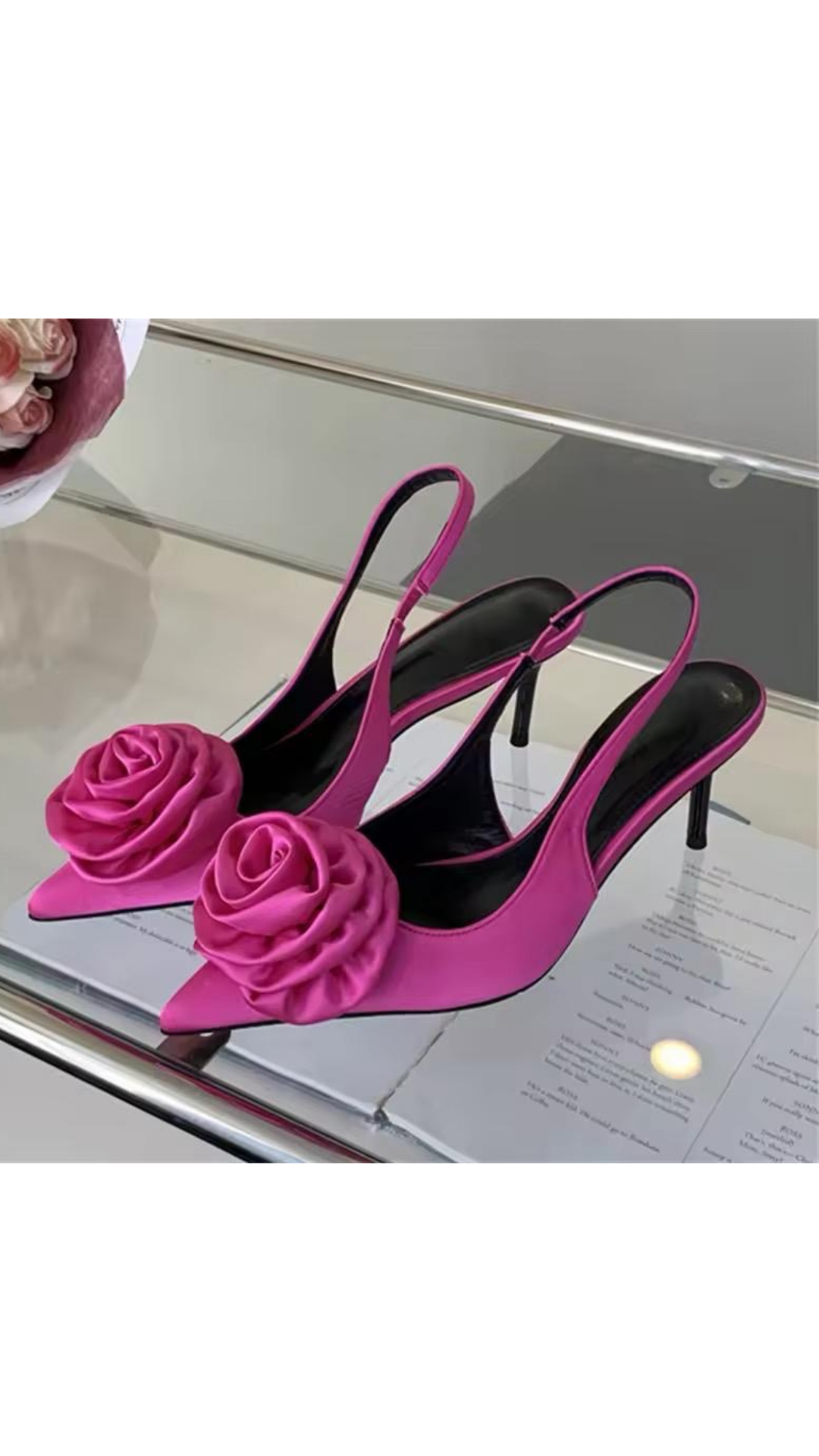 Appliqué Flower Heels