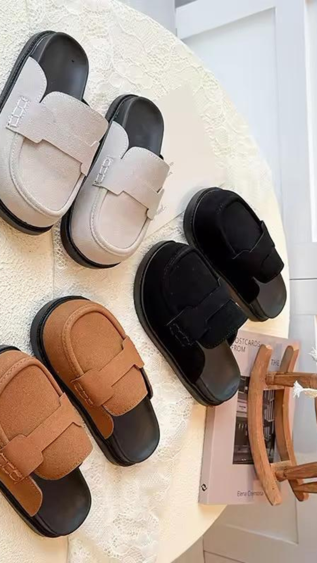 Suede Sliders