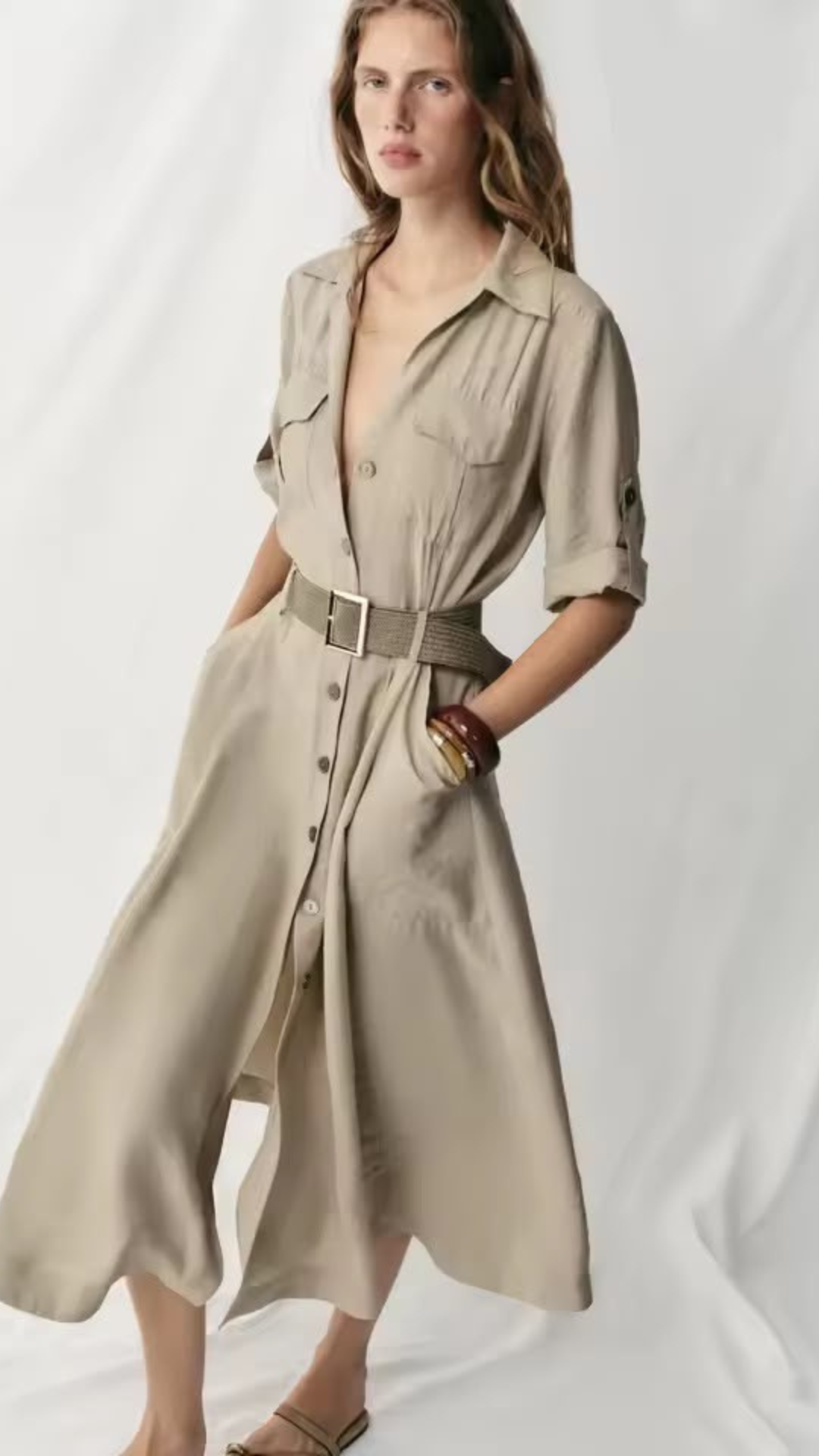 Belted Shirt Dress