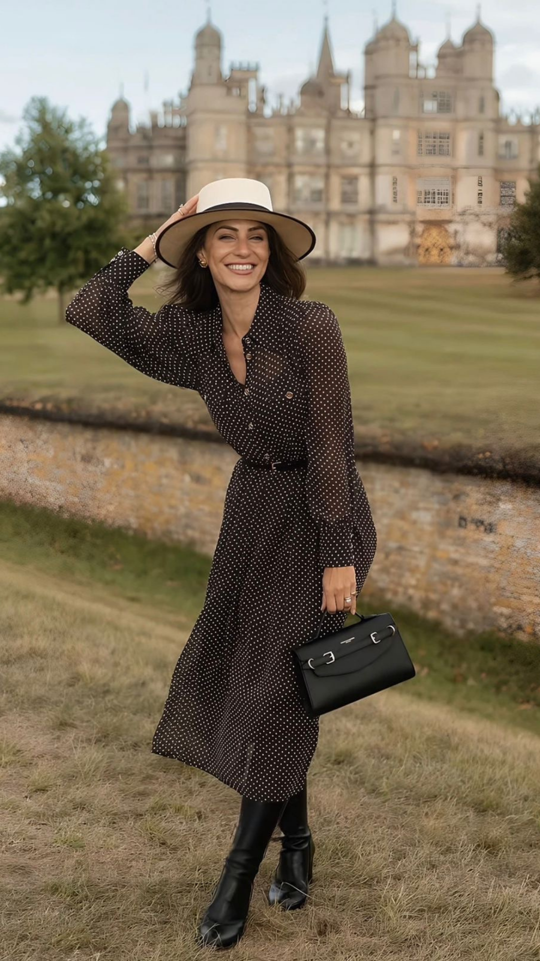 Polka Belted Dress