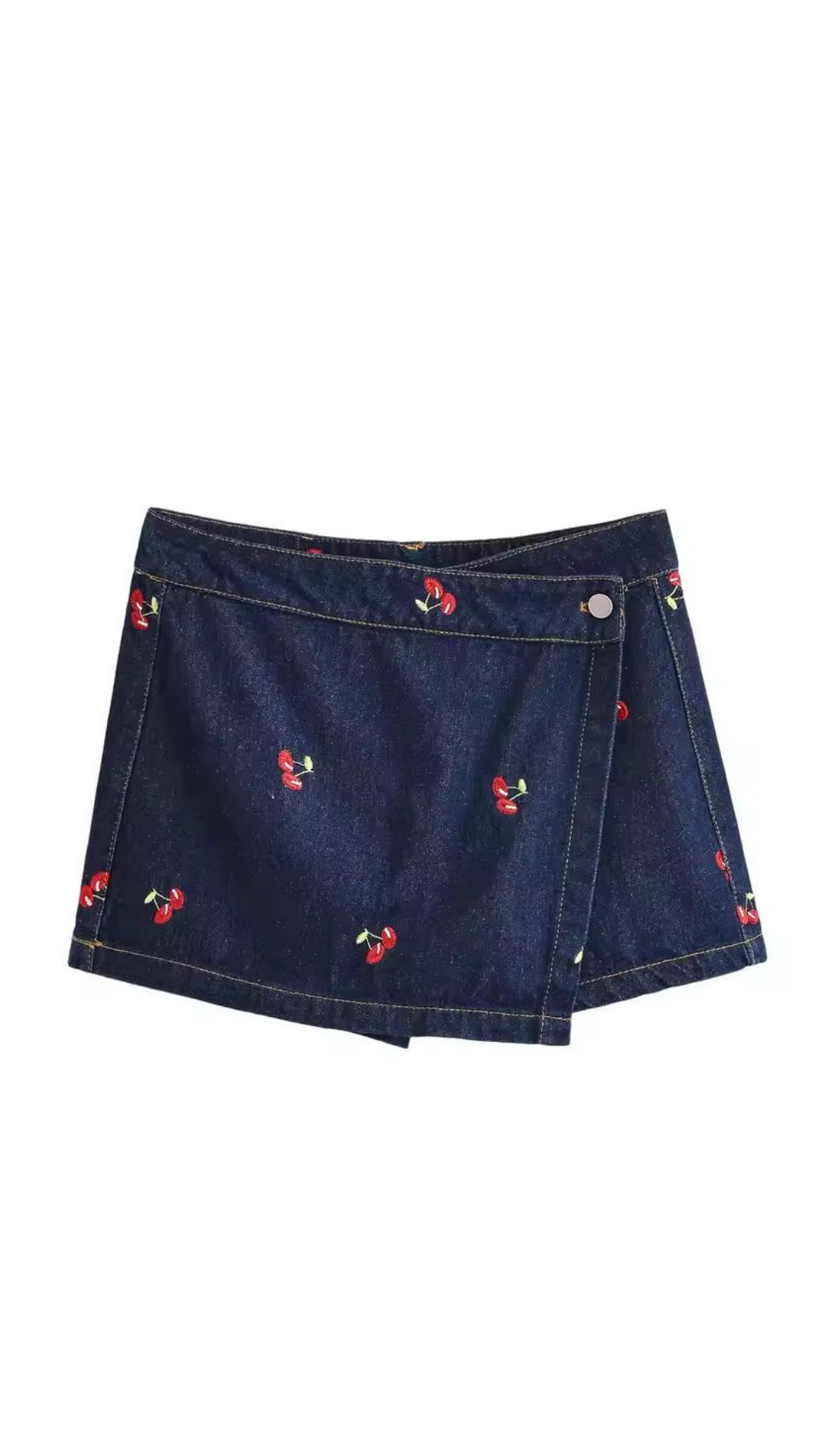 Cherry Embroidered Top & Skort Set